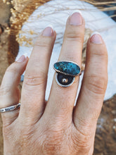 Load image into Gallery viewer, Sterling Silver with Kings Manassa Turquoise Ring SZ 7.25