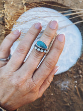 Load image into Gallery viewer, Sterling Silver with Kings Manassa Turquoise Ring SZ 6