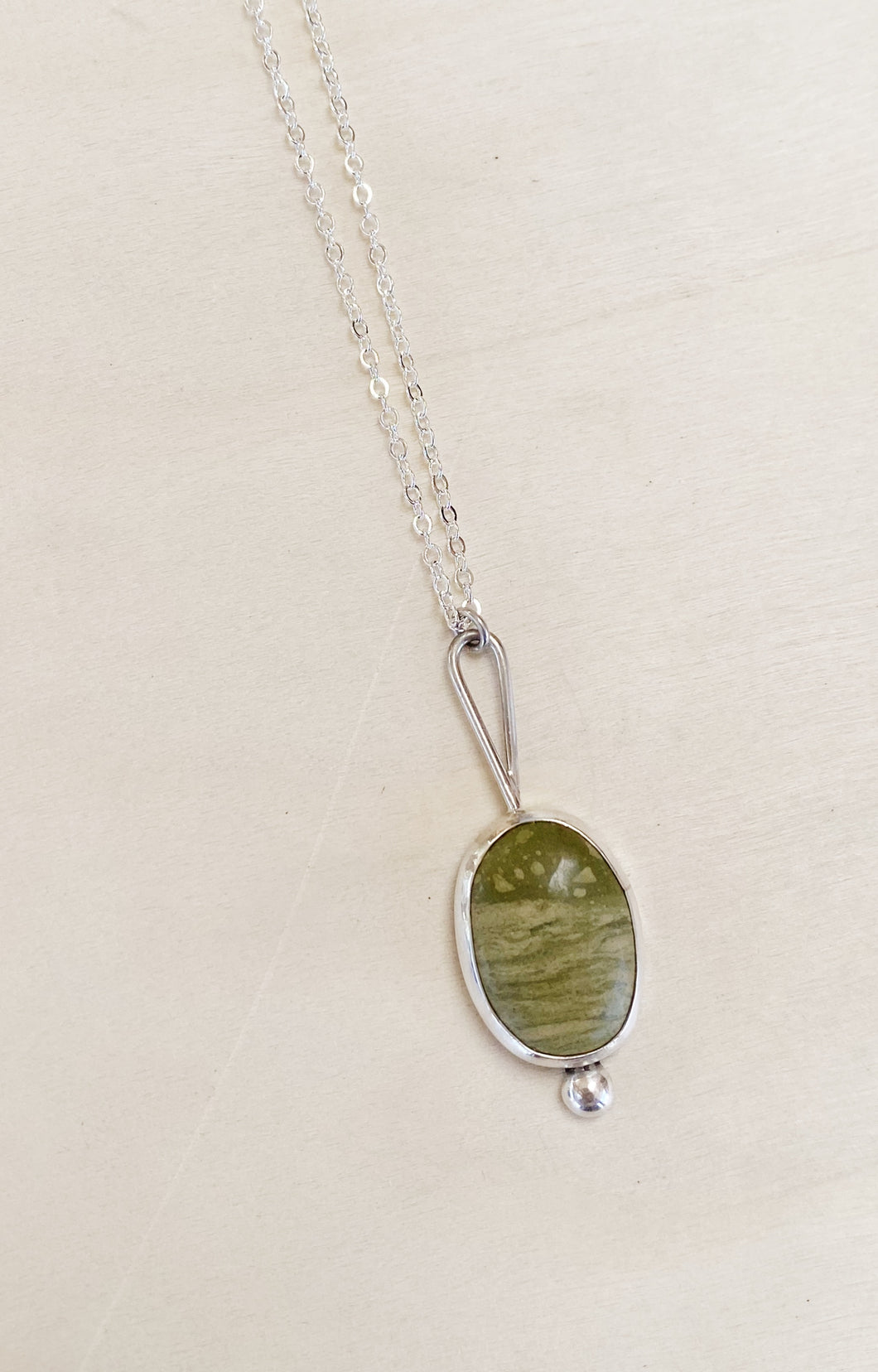 Sterling Silver Jasper Pendant