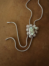 Load image into Gallery viewer, Sterling Silver Snake Chain Bolo with Aloe Variscite