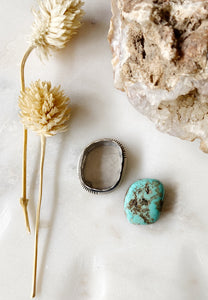 Old Stock Turquoise ring in Sterling Silver