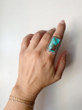 Load image into Gallery viewer, Sterling Silver with Royston Turquoise Ring sz 10