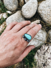 Load image into Gallery viewer, *Finished in Your Size* Sterling Silver with Number Eight Turquoise Ring