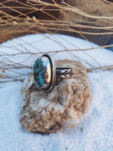 Load image into Gallery viewer, Sterling Silver with Old Stock Turquoise Ring SZ 7