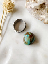 Load image into Gallery viewer, Old Stock High Dome Turquoise ring in Sterling Silver