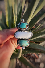Load image into Gallery viewer, Sterling Silver White Buffalo and Turquoise Ring - Sz 6