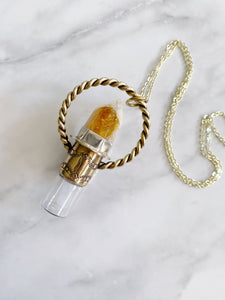 Citrine Quartz Rollerball Necklace