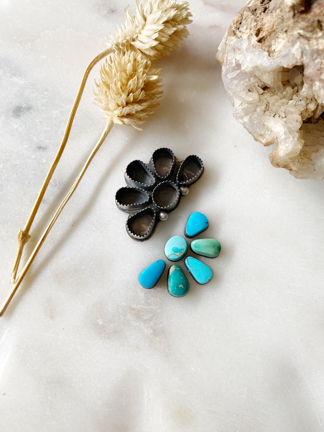 MINI SUNRISE ring in Sterling Silver with Sierra Bella and Egyptian Turquoise