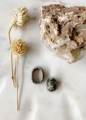 Hubei Turquoise ring in Sterling Silver