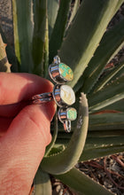 Load image into Gallery viewer, Sterling Silver White Buffalo and Baja Turquoise Ring - Sz 7.5