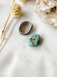 Old Stock Turquoise ring in Sterling Silver
