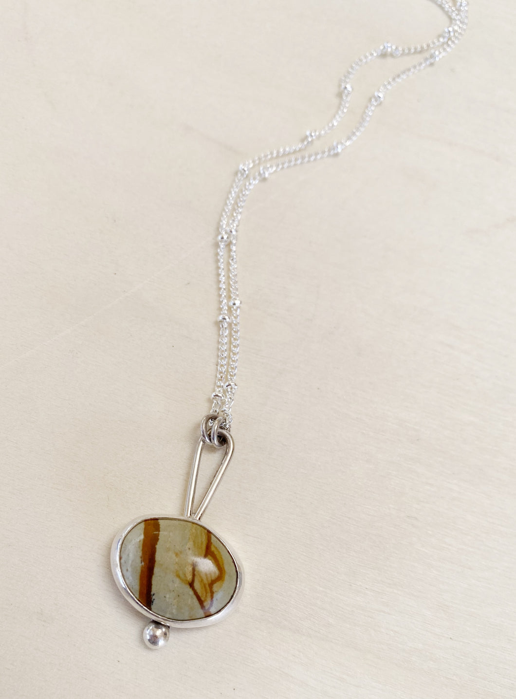 Sterling Silver Jasper Pendant