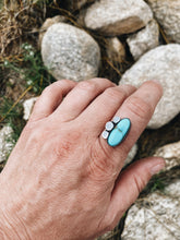 Load image into Gallery viewer, *Finished in Your Size* Sterling Silver with Number Eight Turquoise Ring