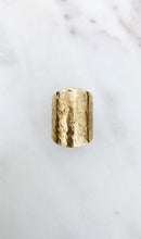 Load image into Gallery viewer, Hammered Shield Ring - Bronze - Semi Adjustable