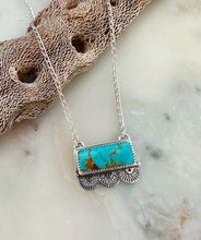 Load image into Gallery viewer, Desert Horizon Necklace | Sterling Silver with Royston Turquoise (16”)