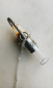 Amphibole - Sterling Silver Rollerball Necklace