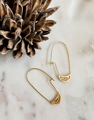 Red Brass Earrings