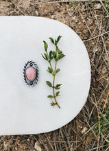 Load image into Gallery viewer, *Finished in Your Size* Sterling Silver with Pink Opal Ring