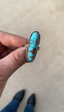 Sterling Silver with Royston Turquoise Ring SZ 7