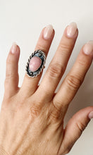 Load image into Gallery viewer, Sterling Silver with Pink Opal Ring sz 5.5