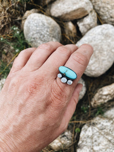 *Finished in Your Size* Sterling Silver with Number Eight Turquoise Ring
