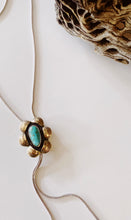 Load image into Gallery viewer, Mixed Metal Snake Chain Bolo with Royston turquoise
