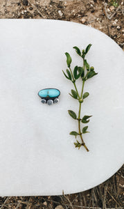 *Finished in Your Size* Sterling Silver with Number Eight Turquoise Ring