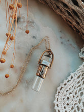 Load image into Gallery viewer, Silvery Rutile Quartz Rollerball Necklace