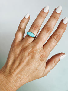 Horizon Sterling Silver with Baja Turquoise Ring sz 7