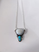 Load image into Gallery viewer, Australian Opal and Baja Turquoise Sterling Silver Necklace