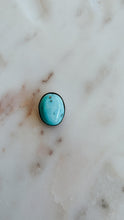 Load image into Gallery viewer, Simple Sun Stamped Old Stock Morenci Turquoise Ring
