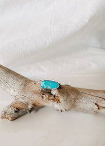 HORIZON RING Baja Turquoise in Sterling Silver SZ 7