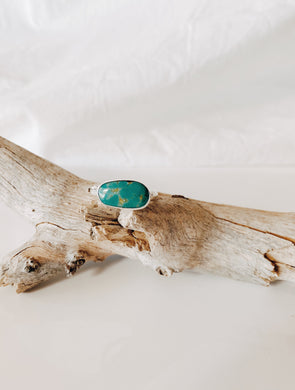 HORIZON RING Kings Manassa Turquoise in Sterling Silver SZ 9