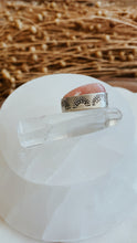 Load image into Gallery viewer, Simple Sun Stamped Pink Peruvian Opal Ring