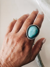 Load image into Gallery viewer, Old Stock Turquoise Shadowbox ring in Sterling Silver