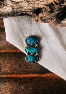 Hubei Turquoise ring in Sterling Silver