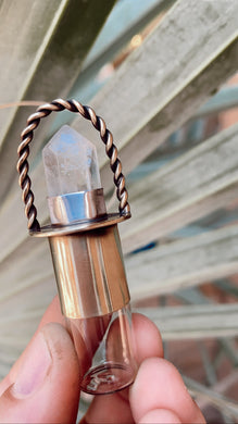 Made to Order Twisted Rollerball Necklace with Quartz