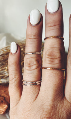 Gold Fill Hammered Stacking Ring