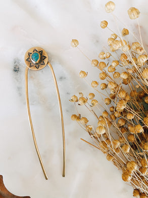Red Brass Hair Fork - Hubei Turquoise