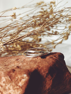 Sterling Silver Hammered Stacking Ring