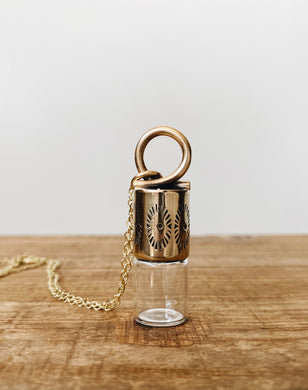 >>YL 2025 SPECIAL<< Silver or Brass Stamped Rollerball Necklace - Le Loop - Oval stamping design