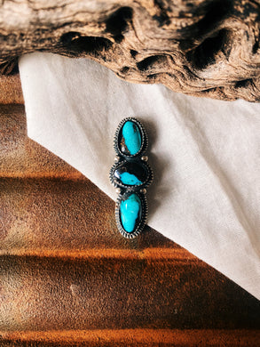 Pilot Mountain Turquoise ring in Sterling Silver